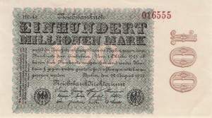 100 Millionen Mark 1923